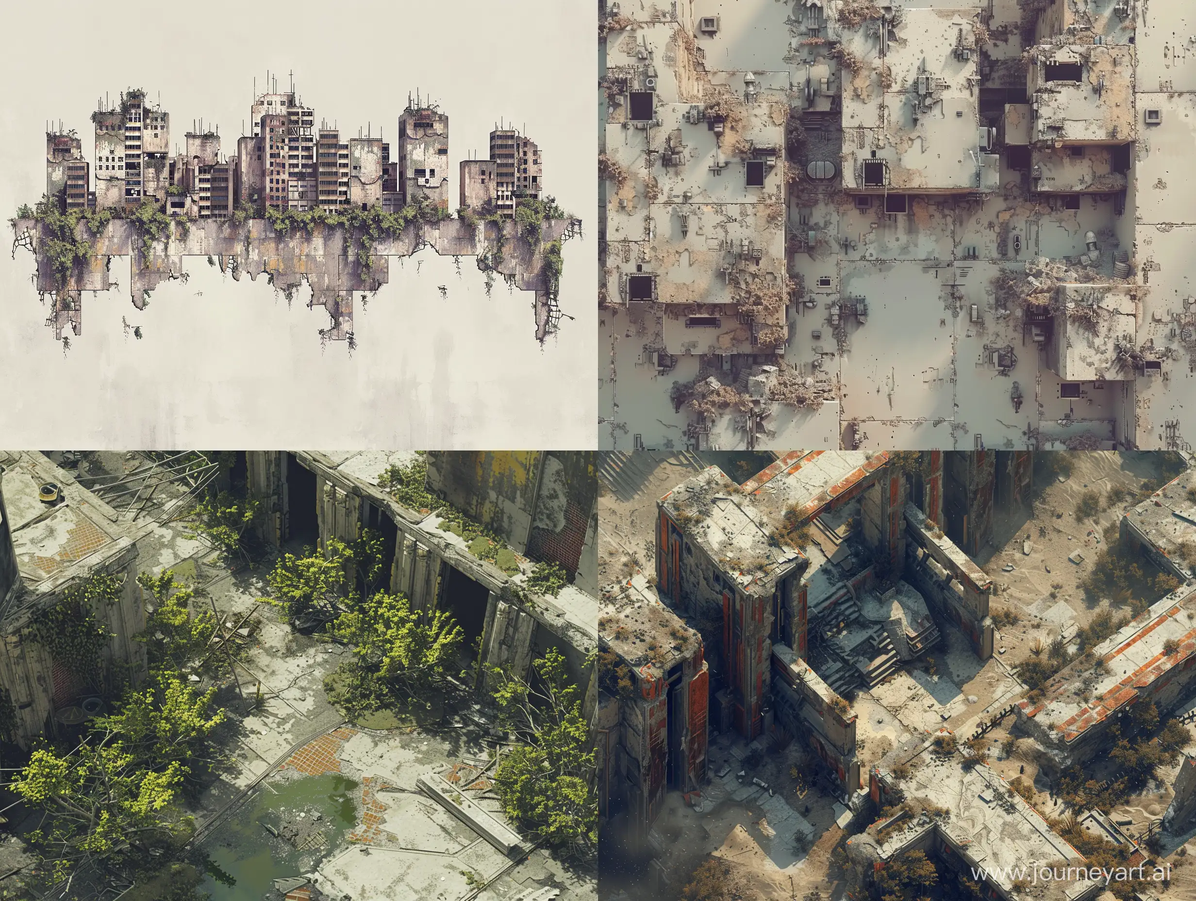 Asset of minimalism sprites for 2d platformer. A map of sprites for game. post-apocalypse, brutalism. 8k. photorealism, unreal engine