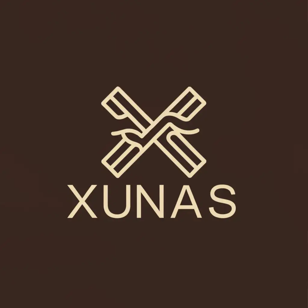 a logo design,with the text "X NUNAS", main symbol:X logo, logo, HOPE HAND, HALF moon, CUP COFFEE, HOT, STRAW,Minimalistic,clear background