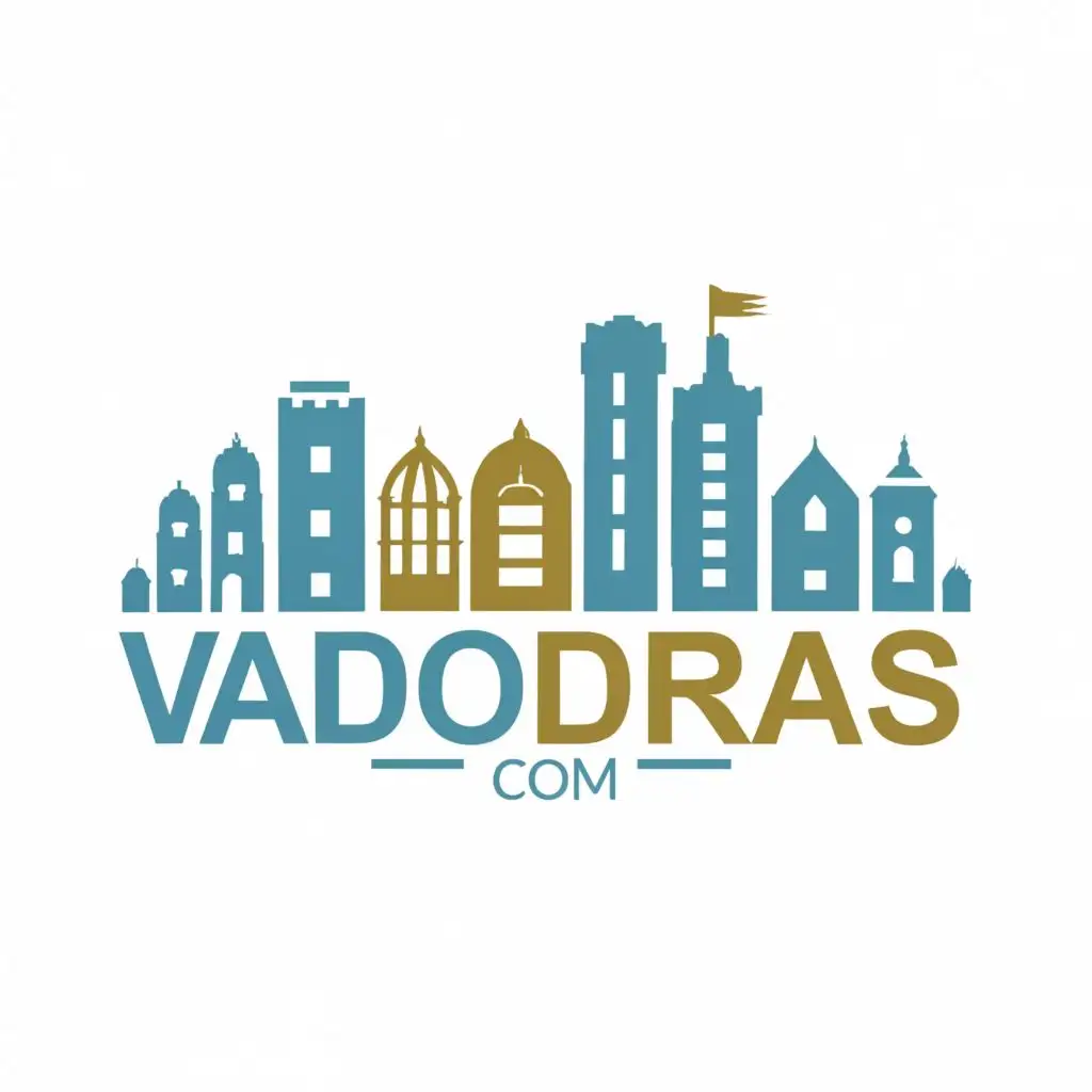 logo, City, with the text "VADODARAS.COM", typography