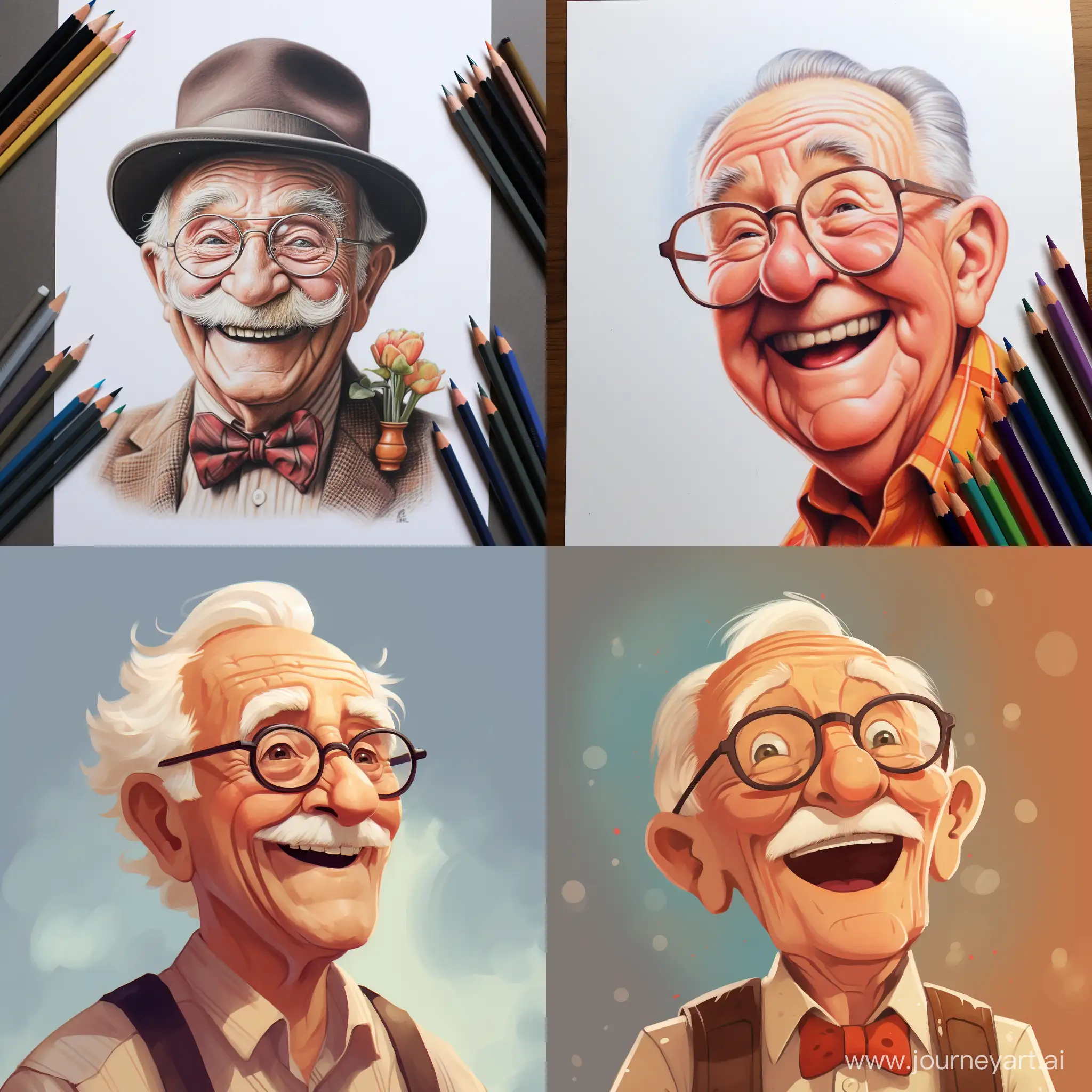 Joyful-Grandfather-Portrait-Heartwarming-Family-Art