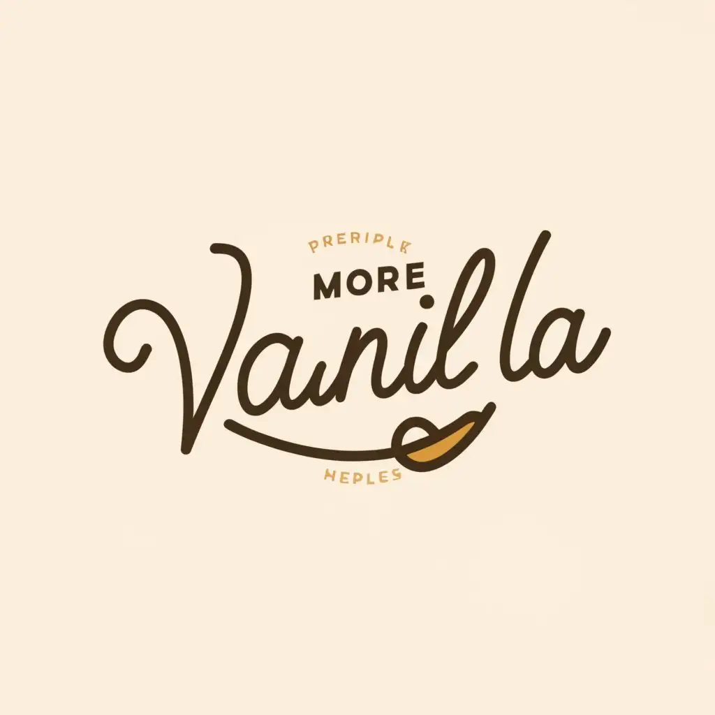 a logo design,with the text "More Vanilla", main symbol:vanilla,Moderate,be used in Internet industry,clear background