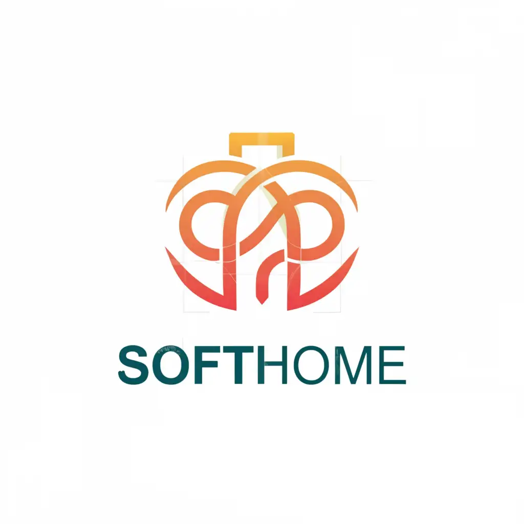 a logo design,with the text "SoftHome", main symbol:Textile,Moderate,be used in Beauty Spa industry,clear background