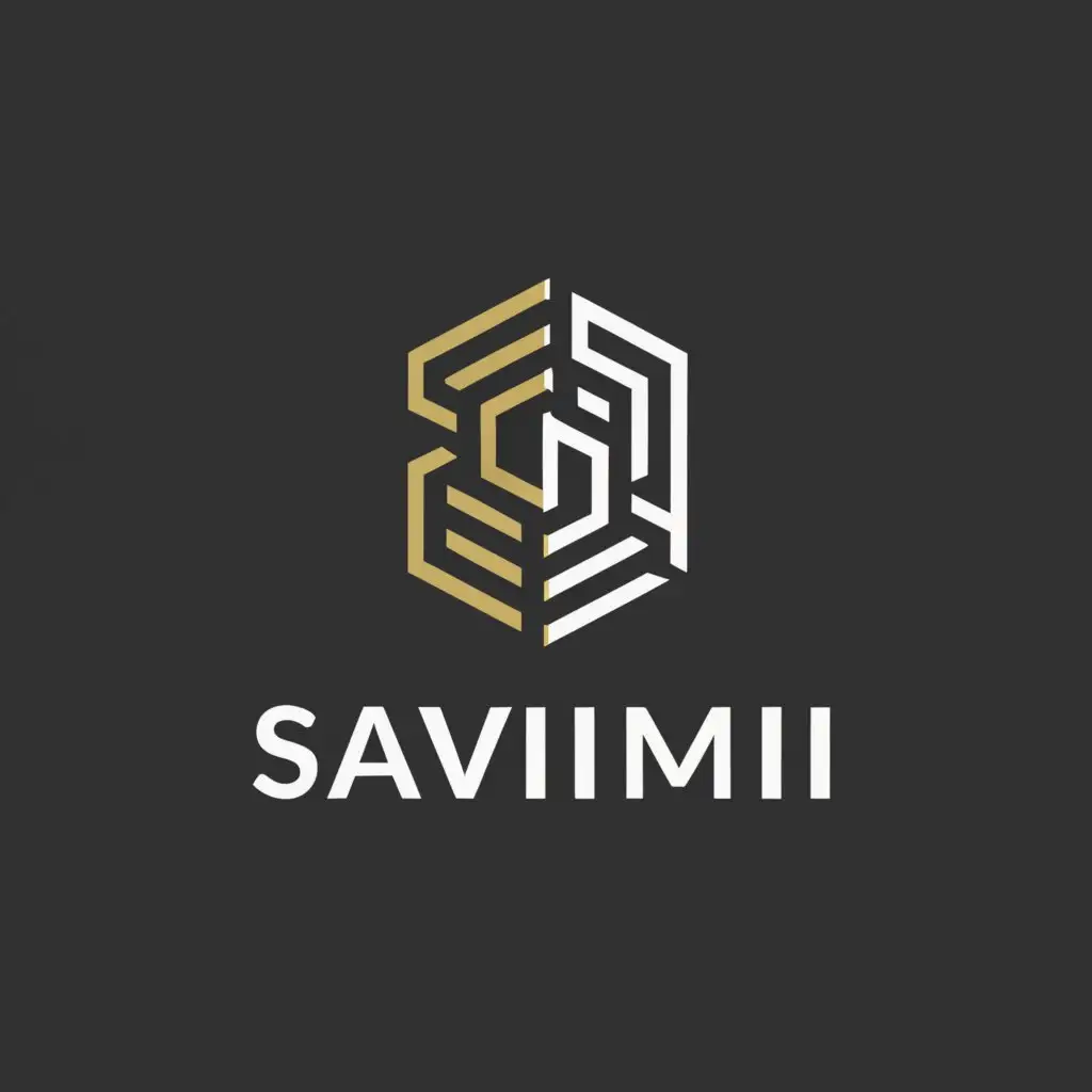 a logo design,with the text "SAVIMI", main symbol:Mirror,Moderate,be used in Construction industry,clear background