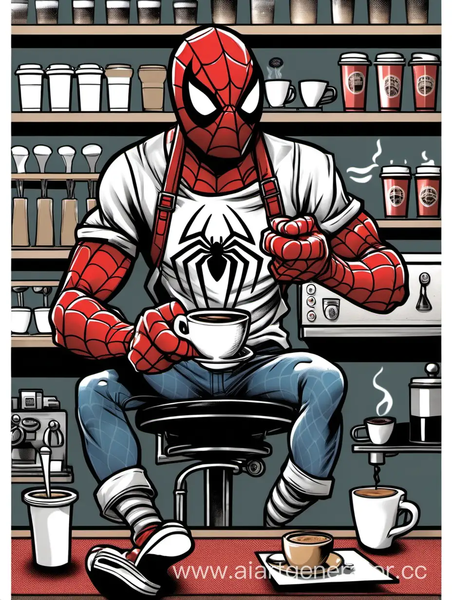 Energetic-Spiderman-Barista-Rocks-the-Cafe-Scene