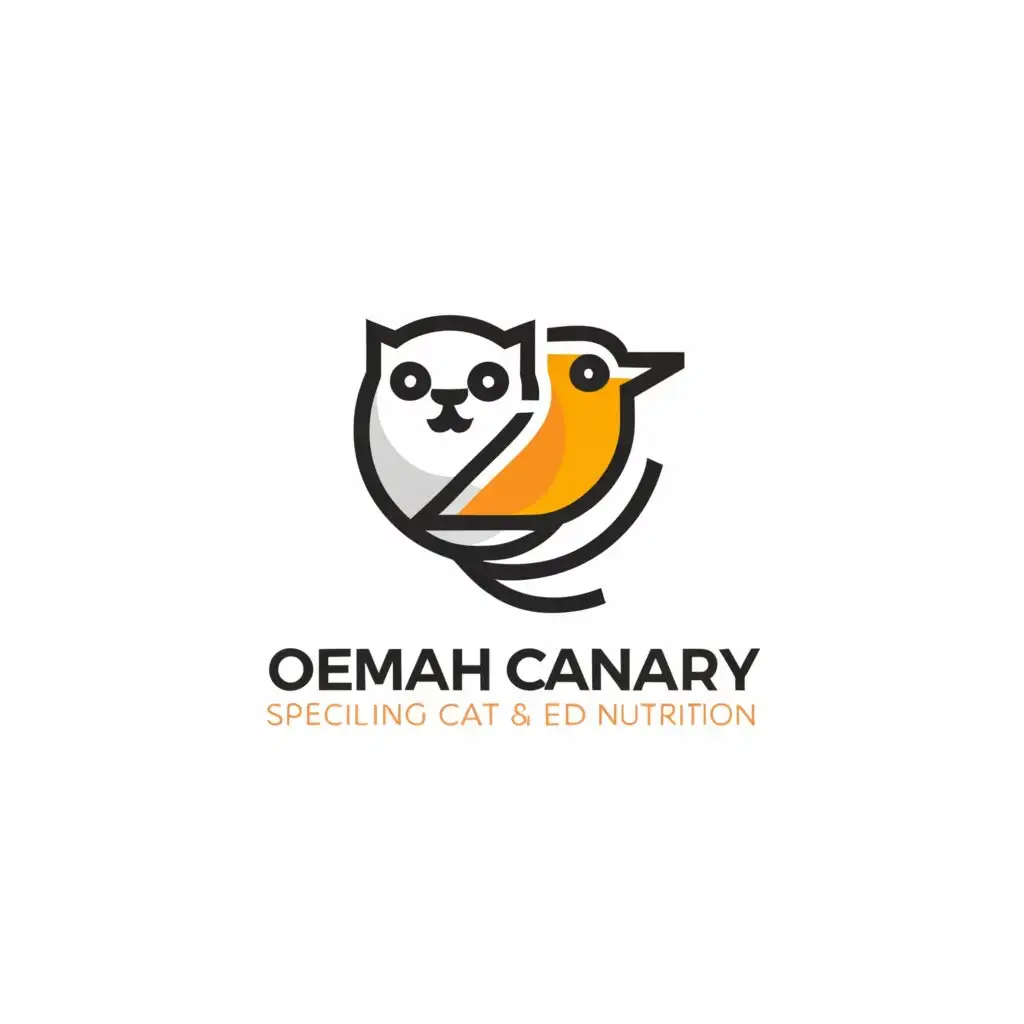 LOGO-Design-for-OEMAH-CANARY-Feline-and-Avian-Harmony-in-Pet-Food