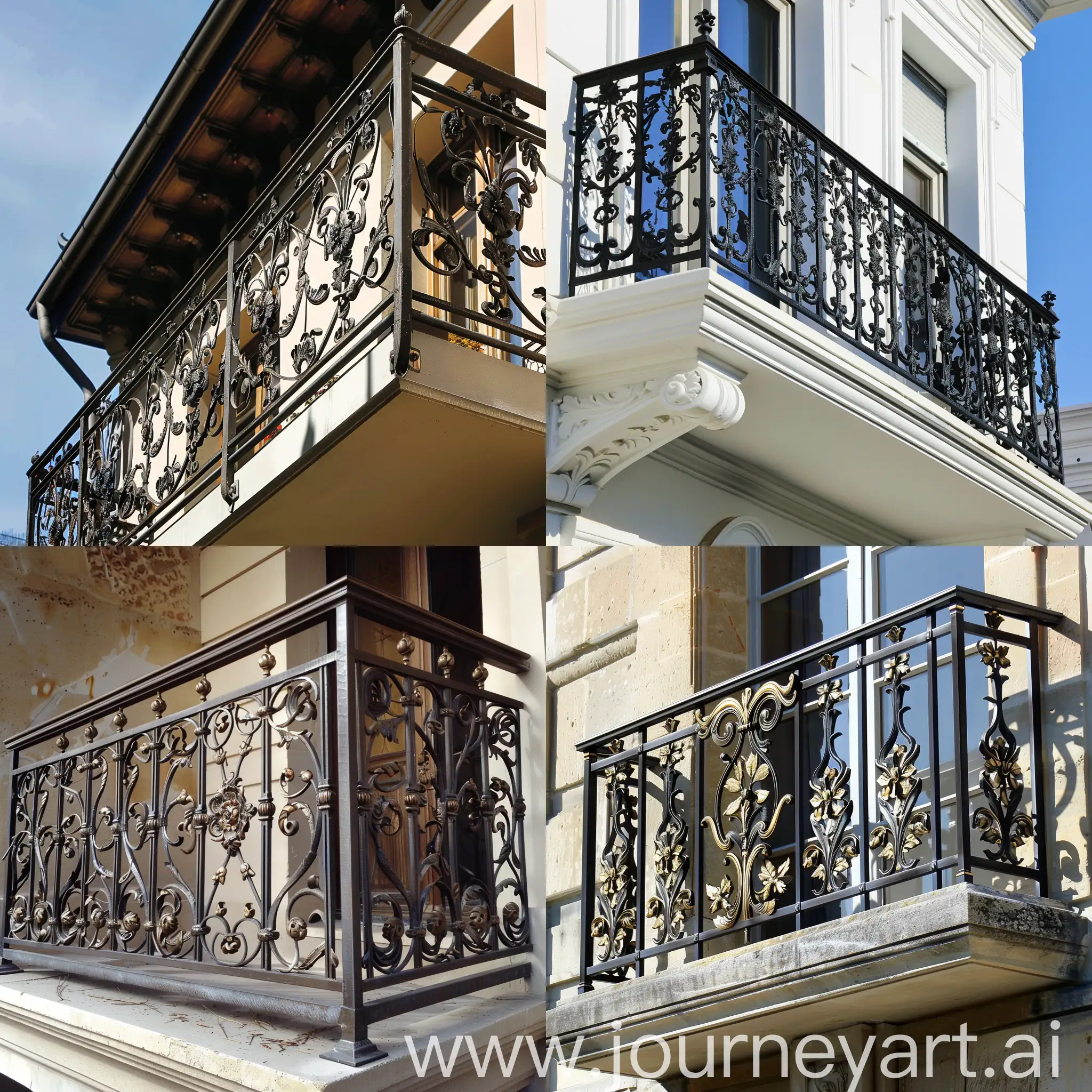 Кованные перила балкона в викторианском стиле