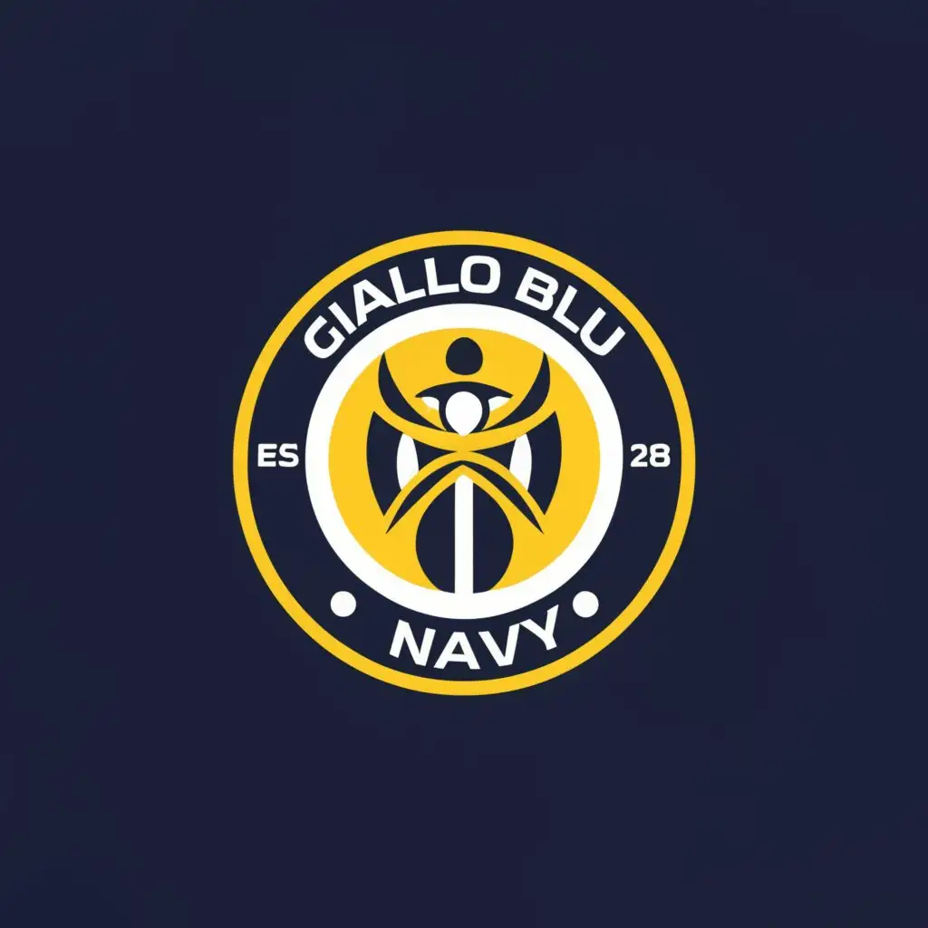 a logo design,with the text 'Giallo Blu Navy', main symbol:Sports,Minimalistic,be used in Internet industry,clear background