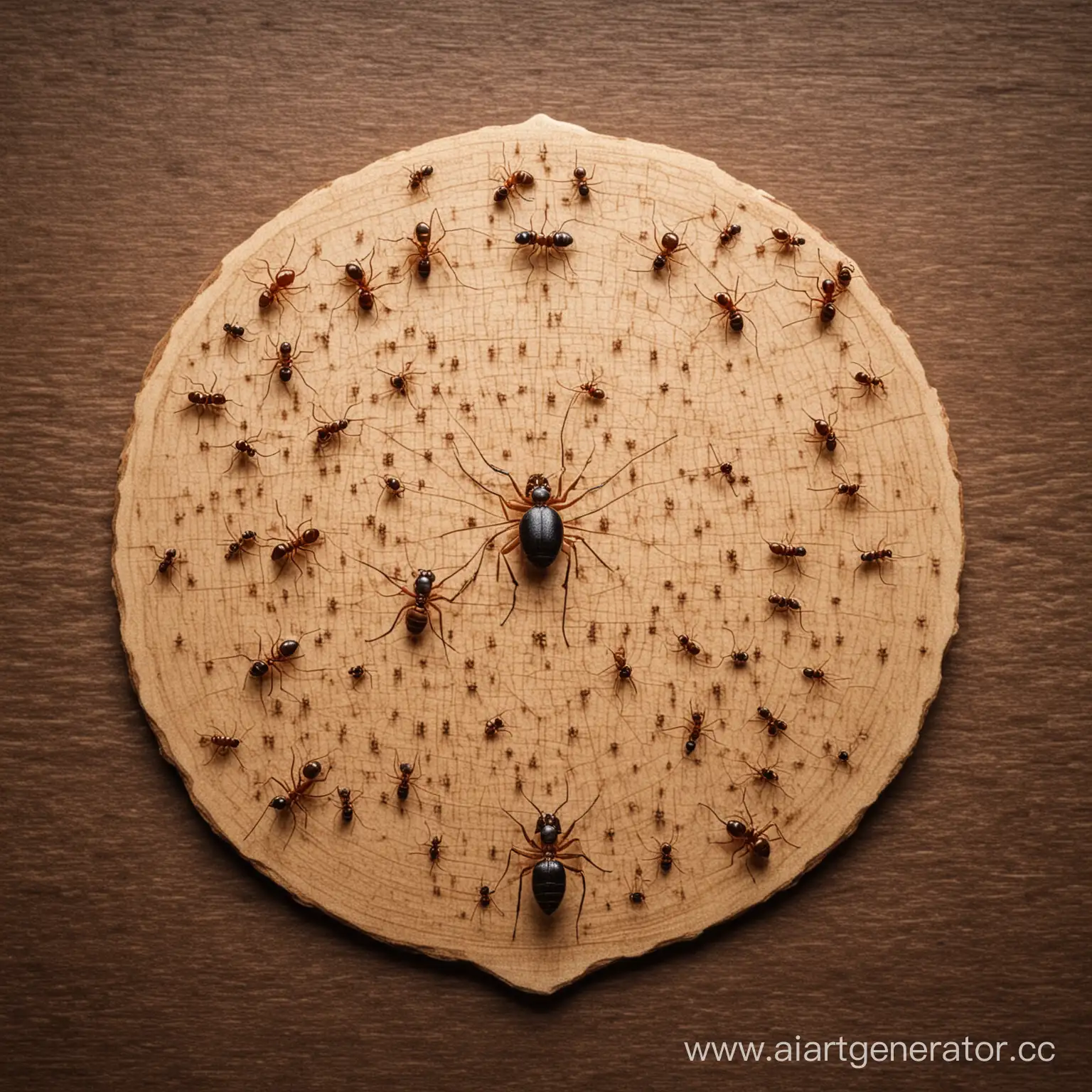 Busy-Ant-Colony-Working-Together-in-Intricate-Patterns