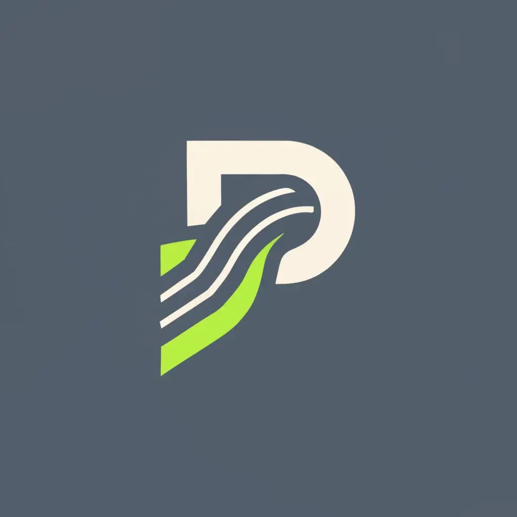 logo, P, with the text "Patriot RenewGIS", typography, be used in Construction industry, have the tail of the p be a map