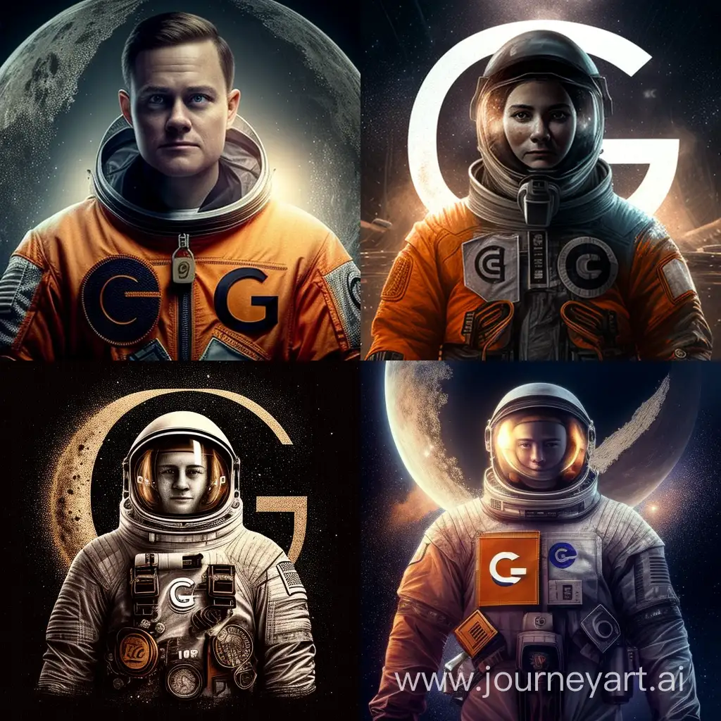 Cosmonaut-with-G-on-Chest-in-Cryptocurrency-Space