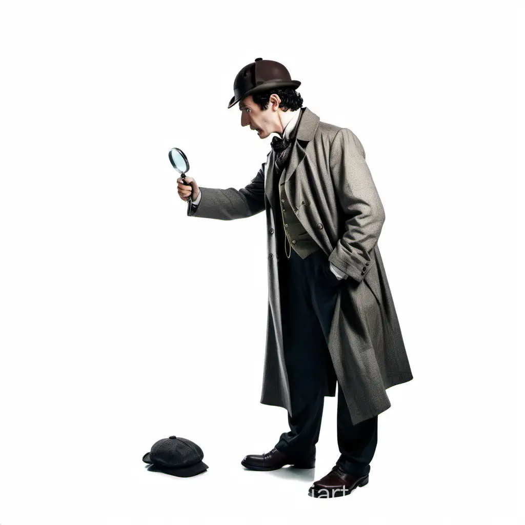 Sherlock-Holmes-Investigator-Examining-Clues-with-Magnifying-Glass