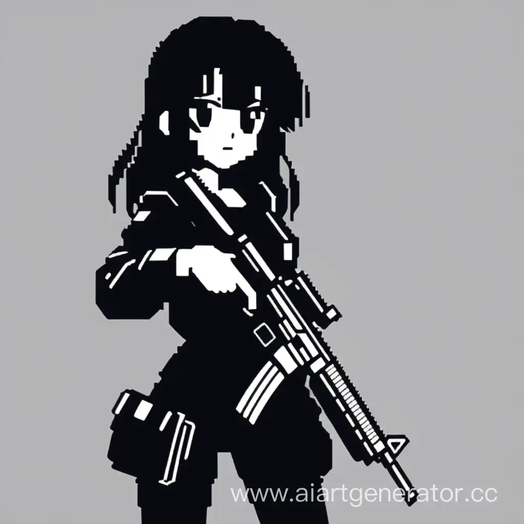 BlackGarbed-Anime-Girl-Aiming-Gun-in-Retro-8Bit-Style