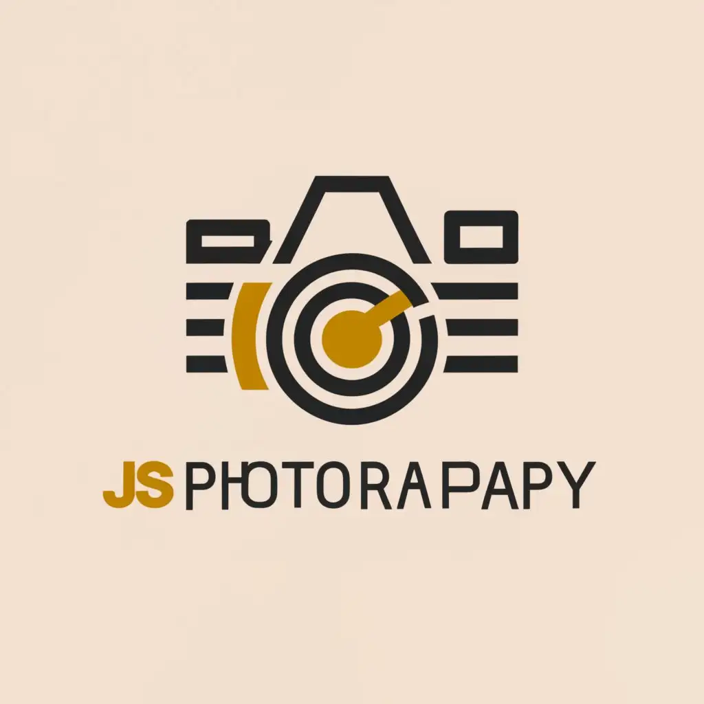 a logo design,with the text "js photography", main symbol:camera,Moderate,clear background