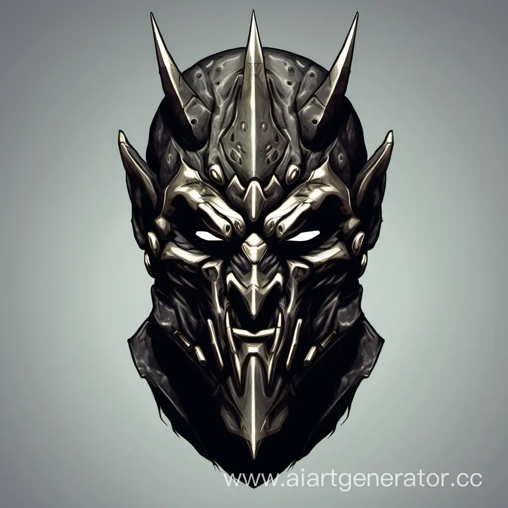 устрашающая маска для персонажа ОНИНИ в рок стиле из онлайн рпг игры