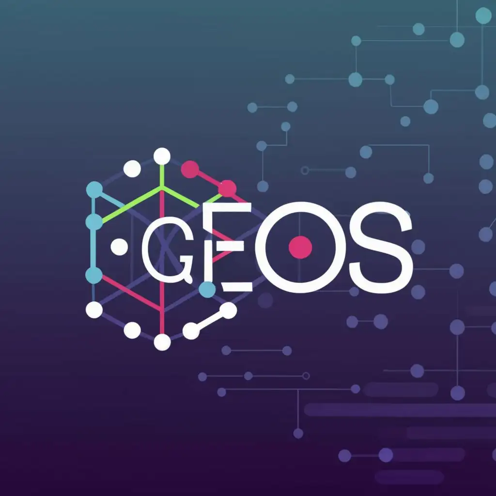 logo, software, with the text "GEOS", typography, be used in Technology industry