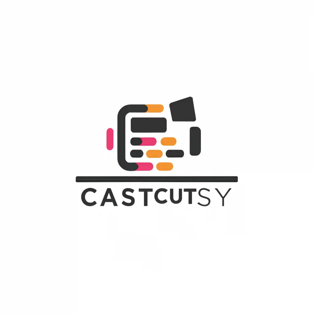 a logo design,with the text "Castcutsy", main symbol:movie,Moderate,clear background