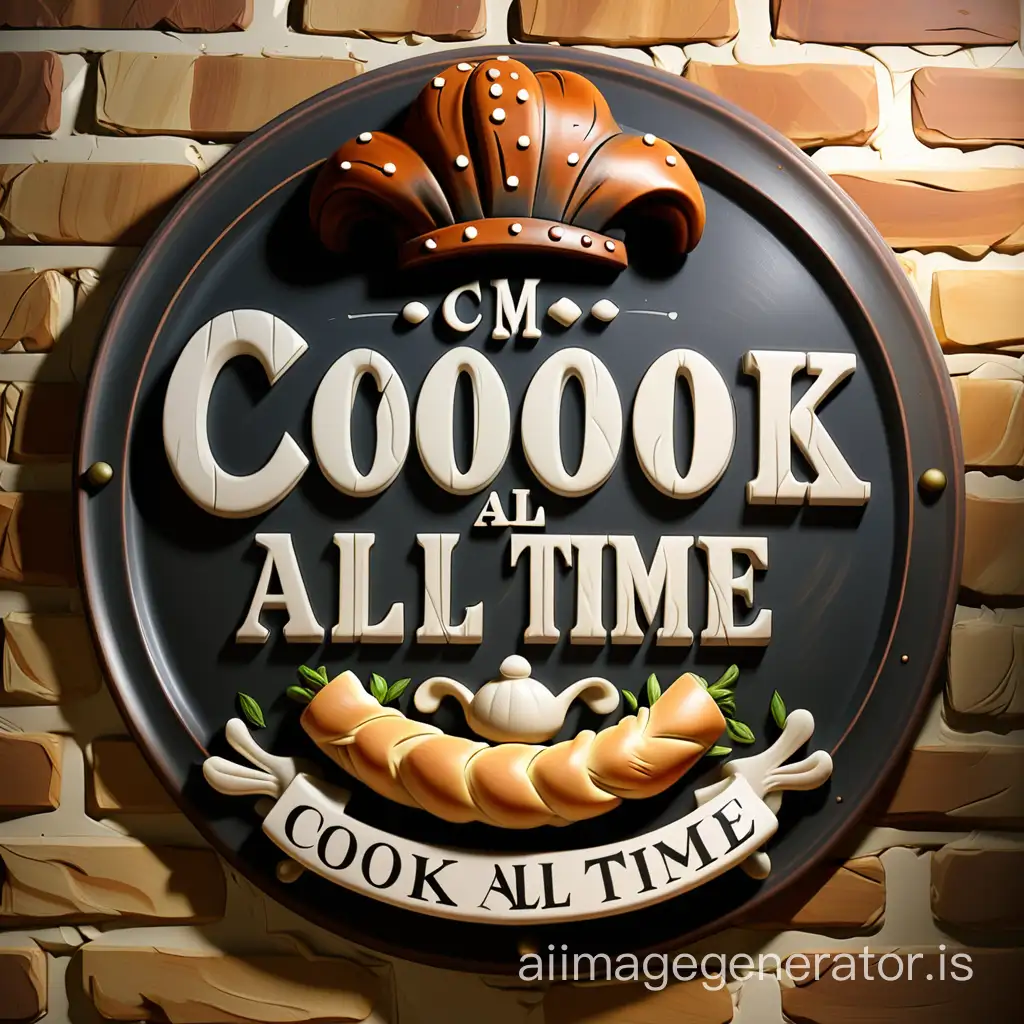 надпись "Cook all time"