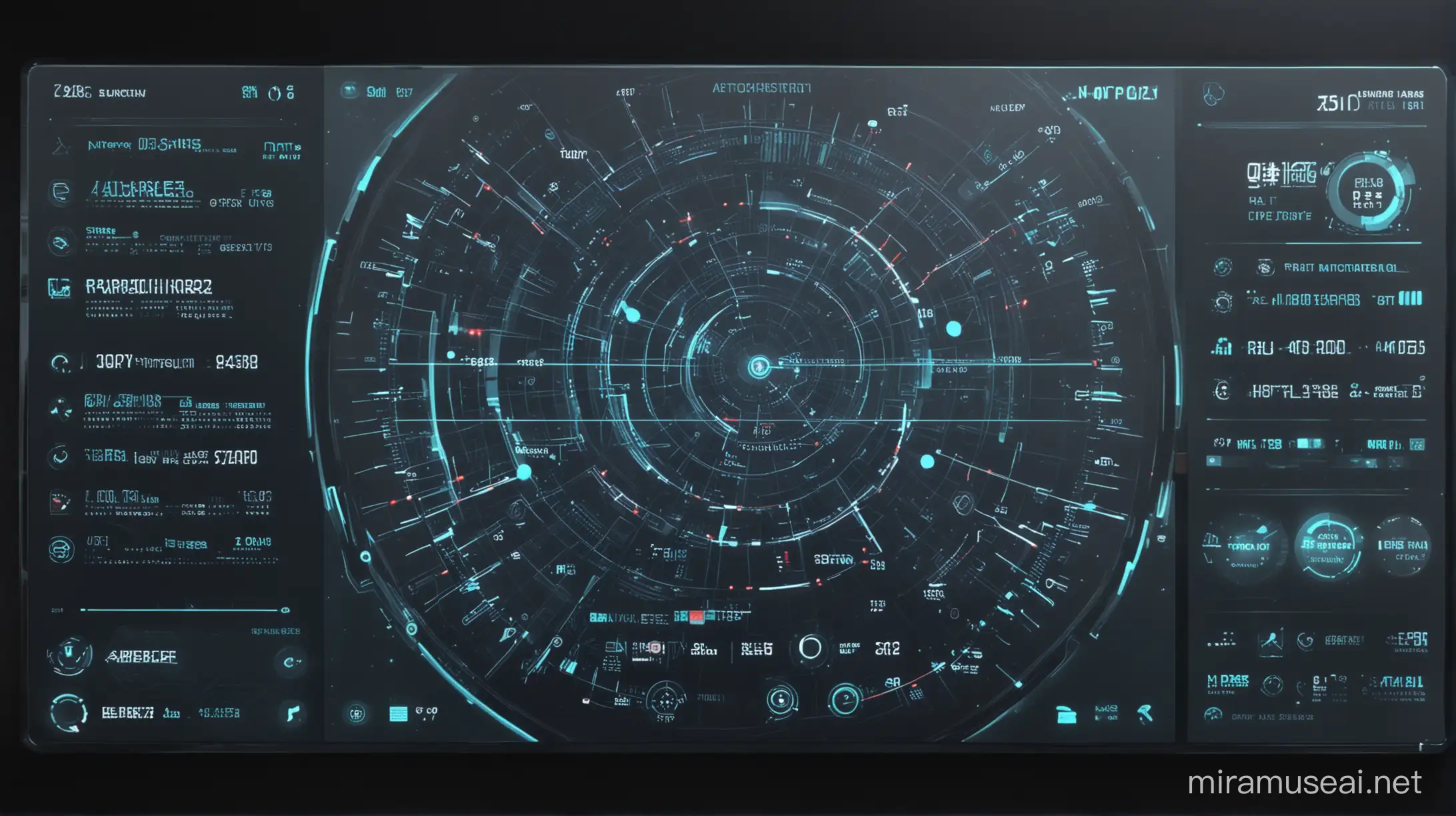 technology route dashboard futuristic 