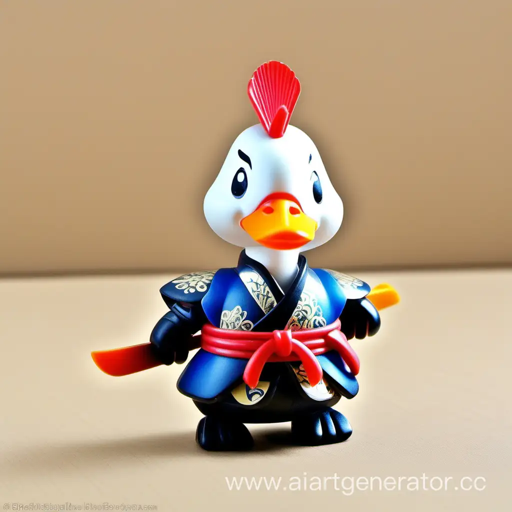 cute plastic modern Kinder Surprise Goose Samurai toy