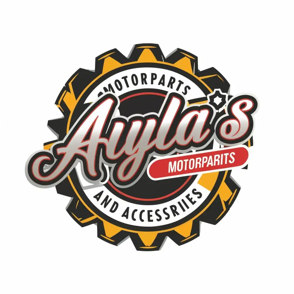 logo, Motorparts, with the text "Ayla's Motorparts and Accessories", typography, be used in Automotive industry
