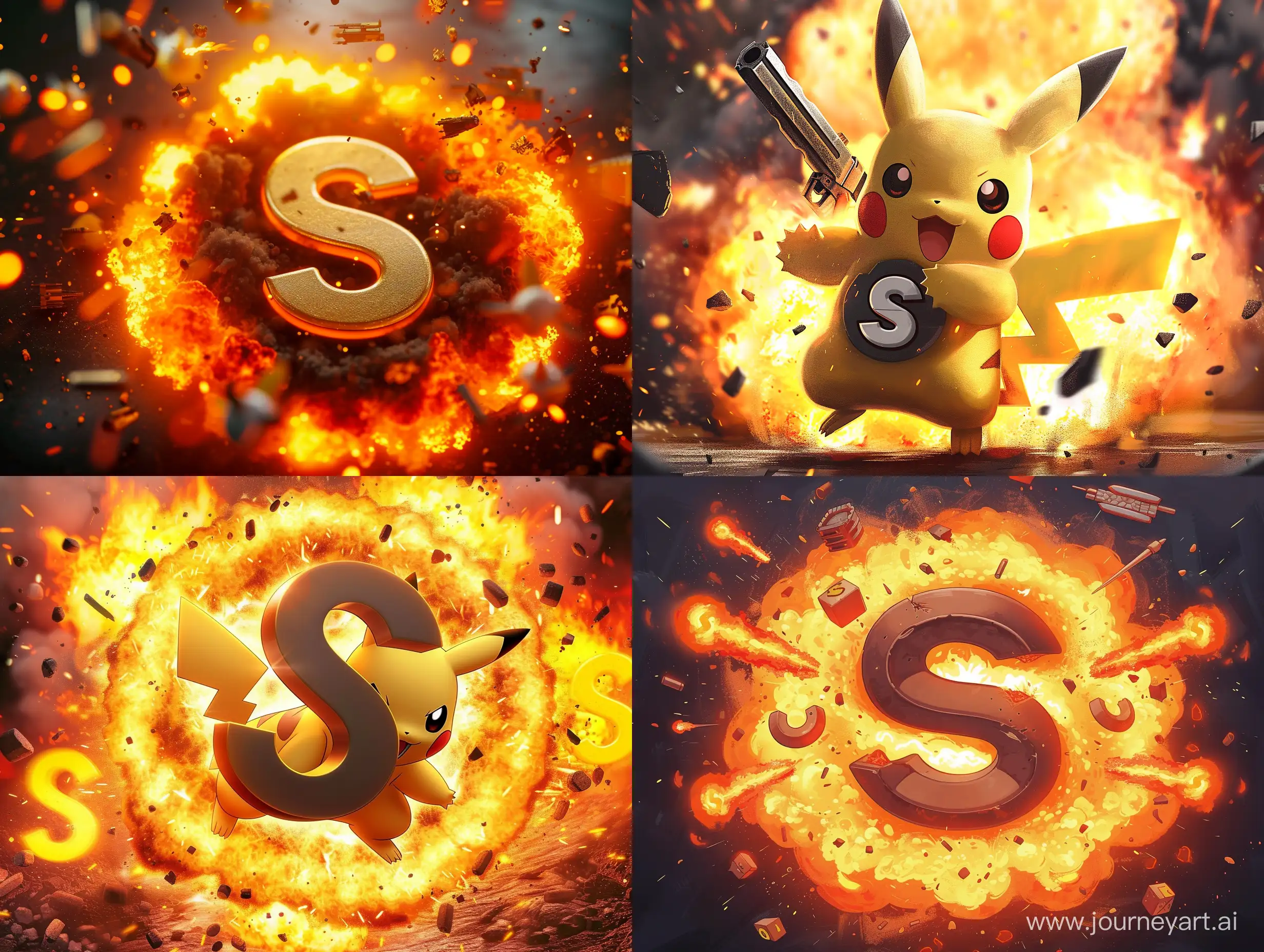 Dynamic-Pokemon-Battle-with-SLetter-Weapons-Amid-Explosions