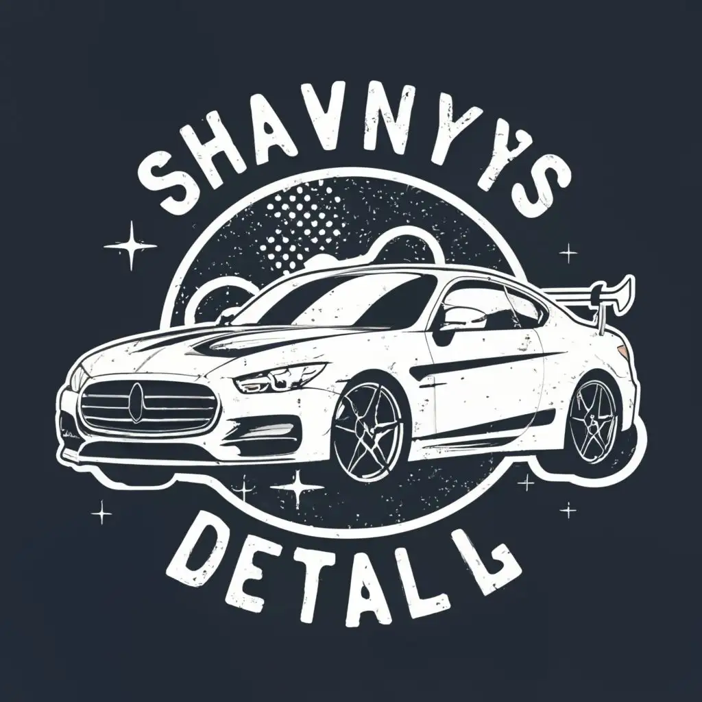 logo, car cleaning, with the text "ShawnysDetailing", typography
