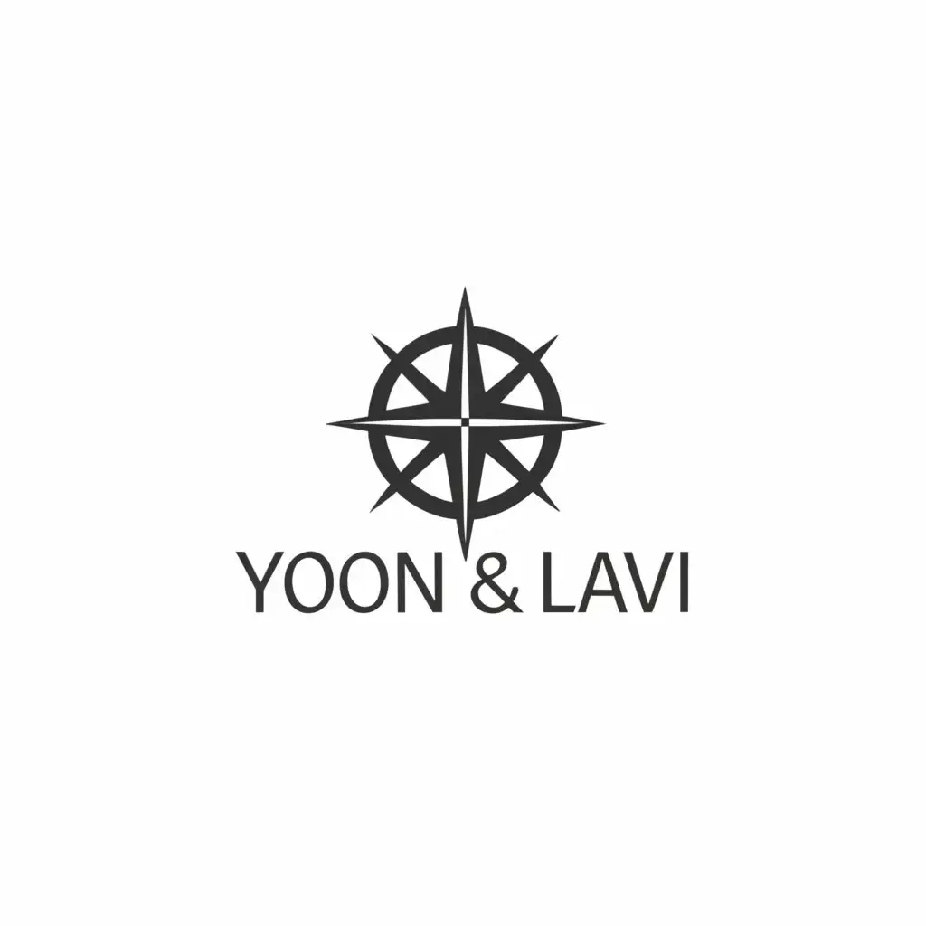 a logo design,with the text "Yoon&Lavi", main symbol:compass,Minimalistic,be used in Retail industry,clear background