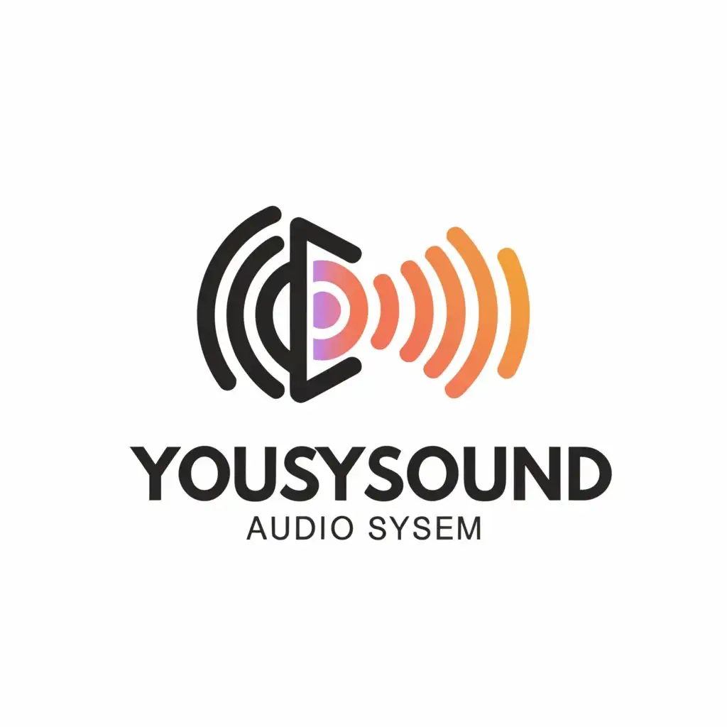 a logo design,with the text "YOUSY SOUND audio system", main symbol:speaker sound system,Moderate,be used in Entertainment industry,clear background