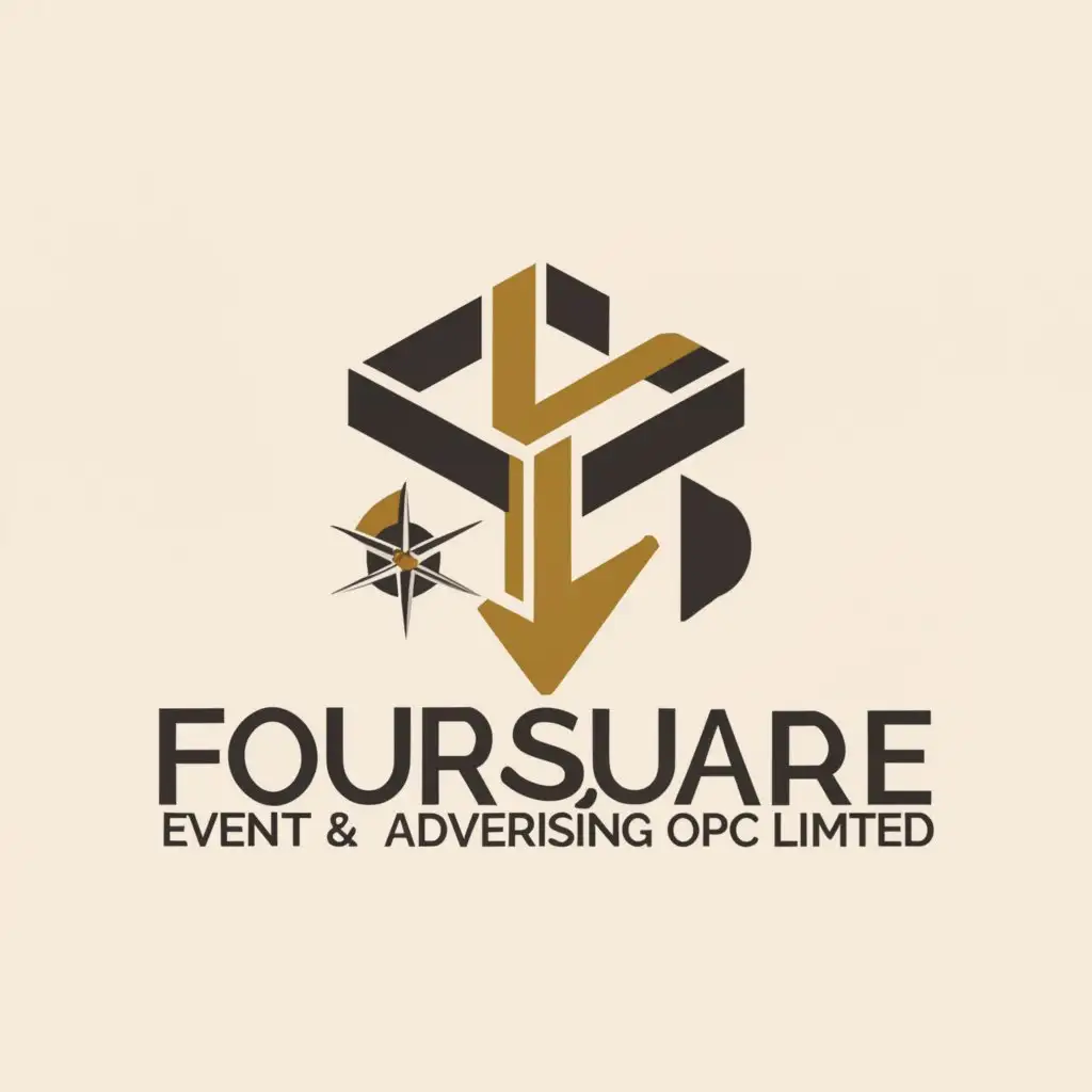 a logo design,with the text "LOGO Design for FOURSQUARE EVENT & ADVERTISIN", main symbol:LOGO Design FOR FOURSQUARE EVENT & ADVERTISING (OPC) PRIVATE LIMITED
Elegent design
Icon Based
Text based
Events and advertising,complex,be used in Travel industry,clear background