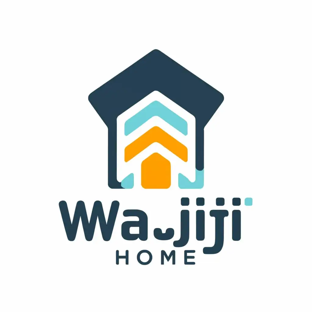 a logo design,with the text "WAJIJI HOMES", main symbol:House,Moderate,be used in Travel industry,clear background