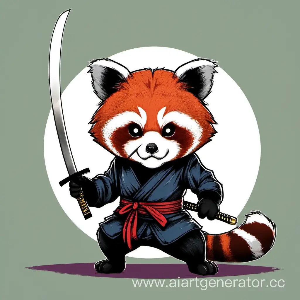 Majestic-Red-Panda-Wielding-Katana-in-Enigmatic-Forest
