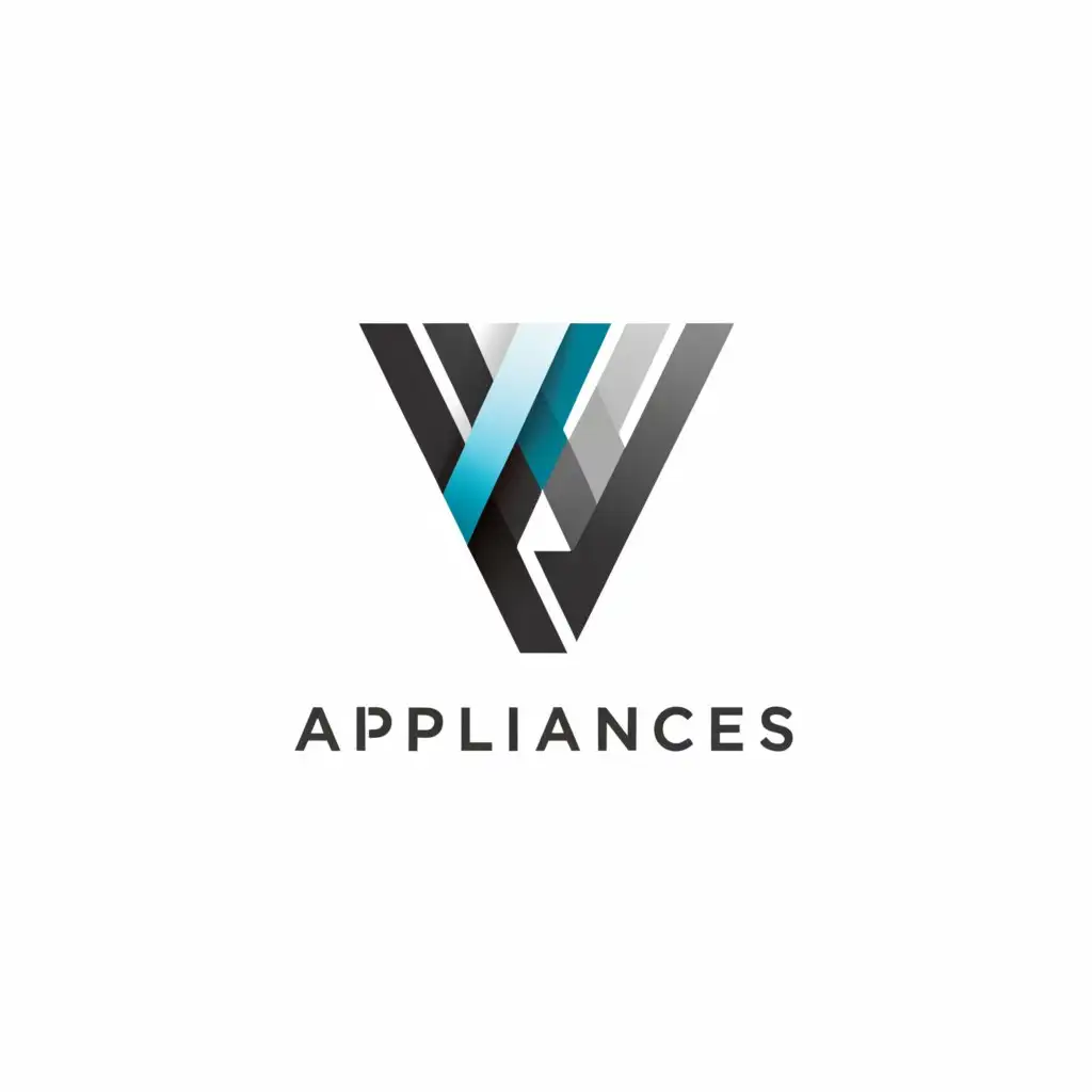 a logo design,with the text "viva appliances", main symbol:V,Minimalistic,clear background