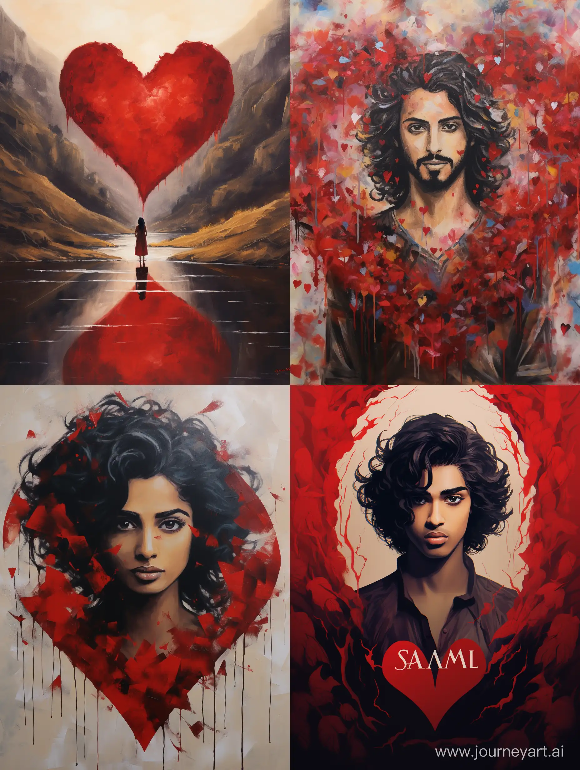Amaal-Name-in-Red-Heart-Art-Unique-AR-Composition