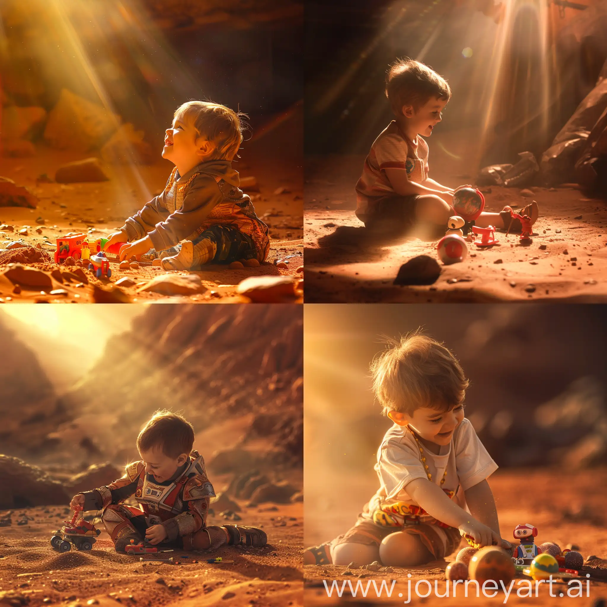 Joyful-Child-Playing-with-Toys-on-Mars-in-Sunlight