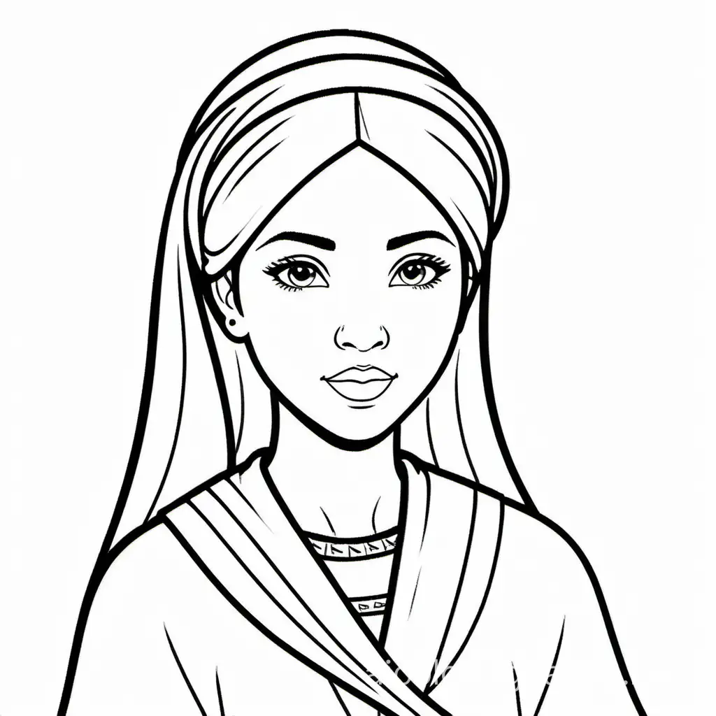 Ruth-in-the-Bible-Coloring-Page-Black-Woman-Version-for-Simple-and-Easy-Coloring