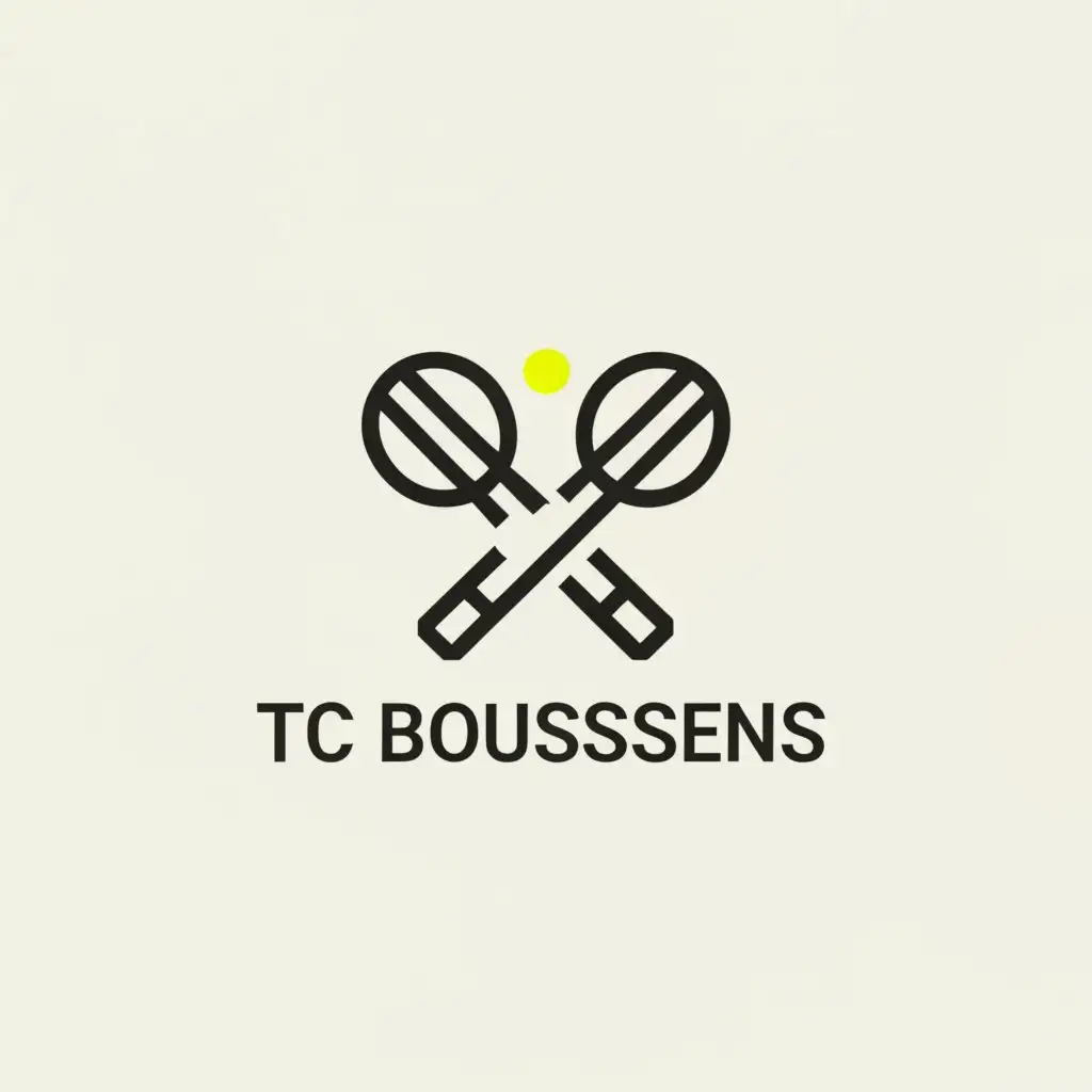 a logo design,with the text "tc Boussens", main symbol:Tennis-Club Boussens,Moderate,be used in Sports Fitness industry,clear background