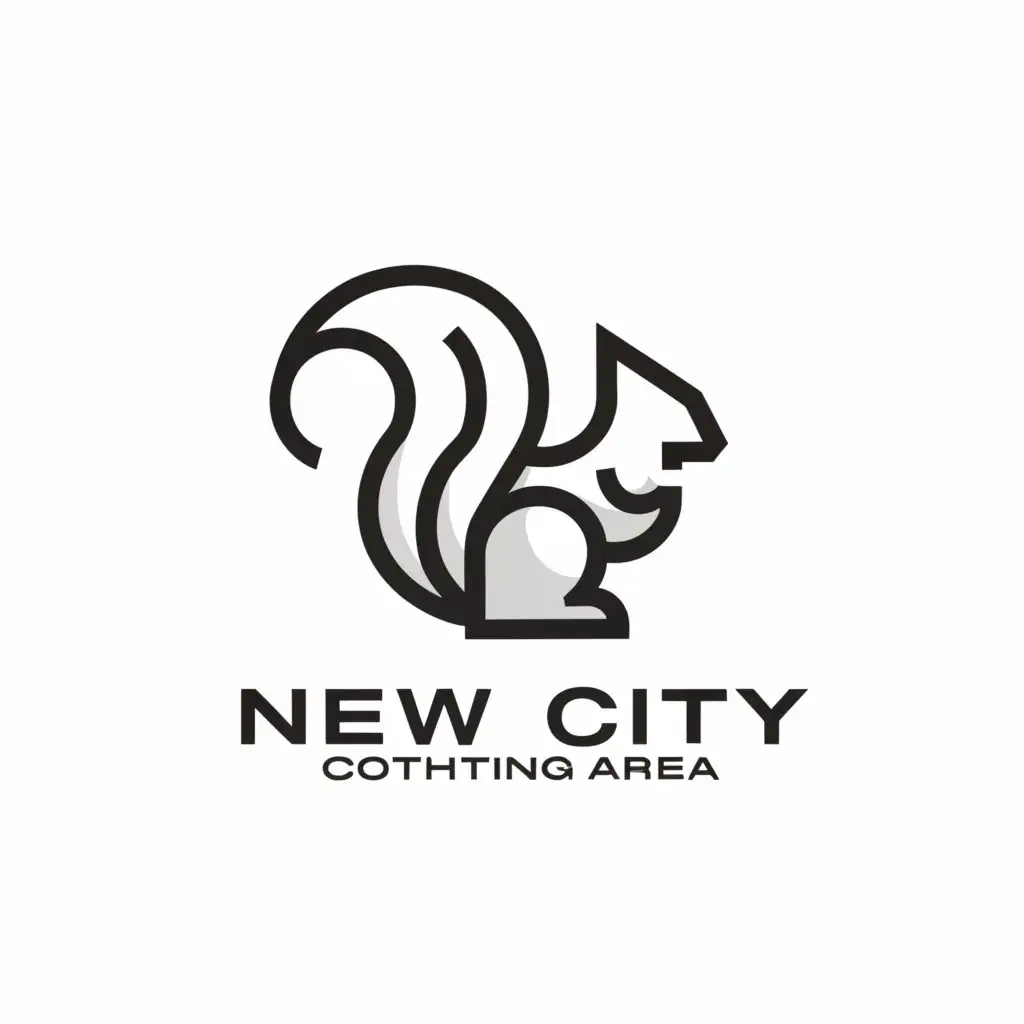 LOGO-Design-For-New-City-Area-Sleek-Squirrel-Silhouette-in-Monochromatic-Scheme-Inspired-by-Bauhaus-Design