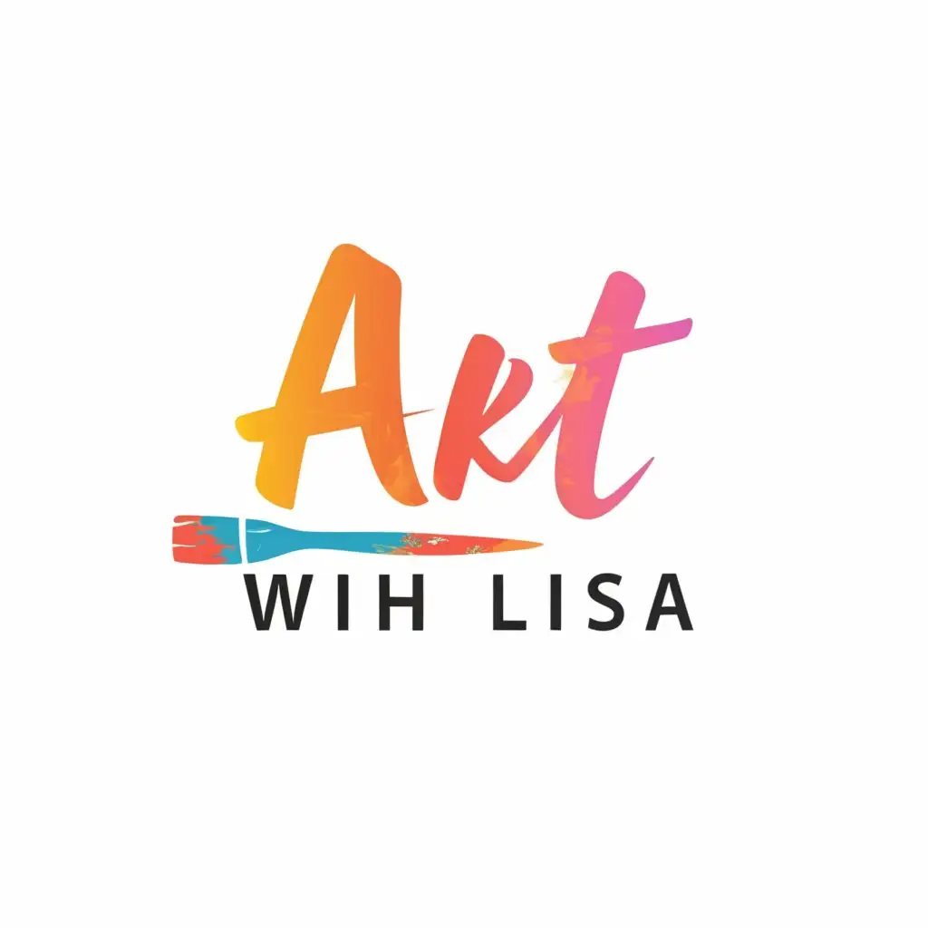 LOGO-Design-for-Art-with-Lisa-Creative-Typography-with-Artistic-Symbol