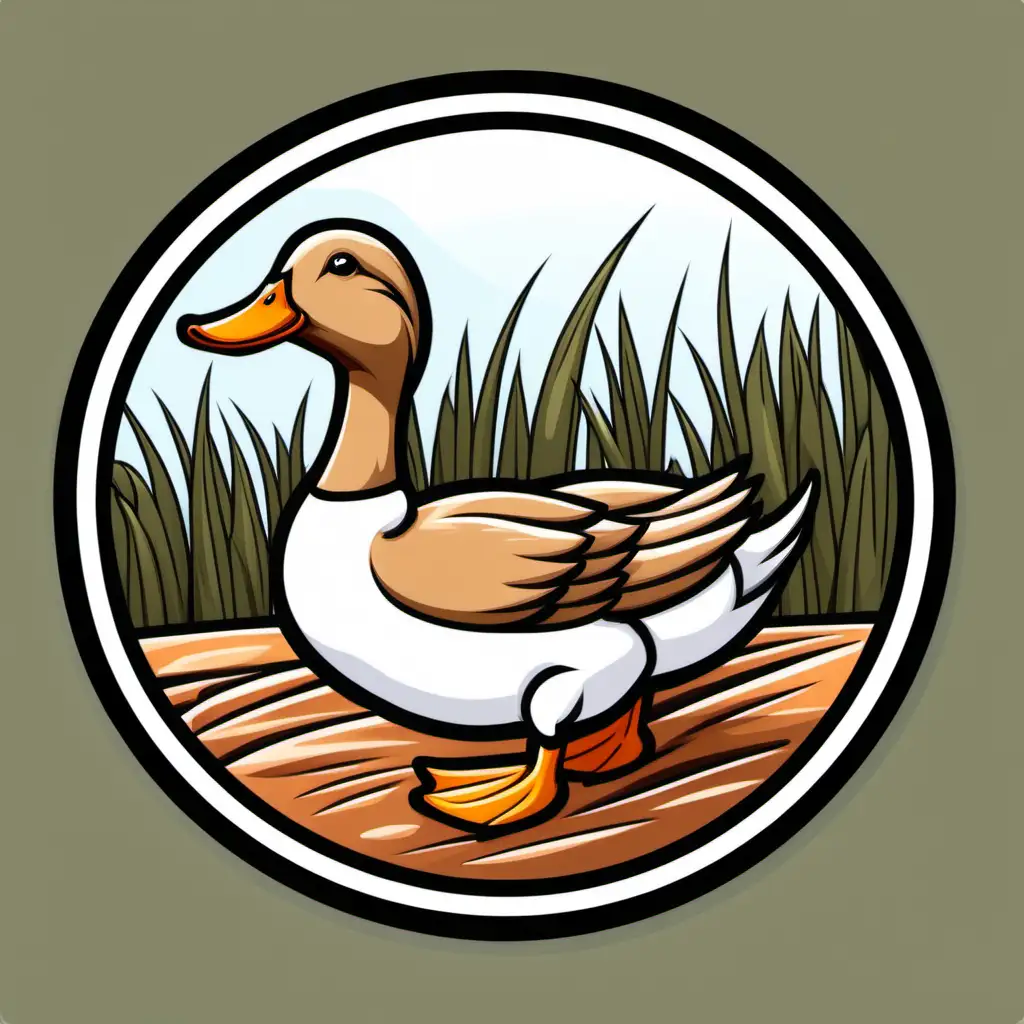 Simple Duck Hunting Clipart Sticker