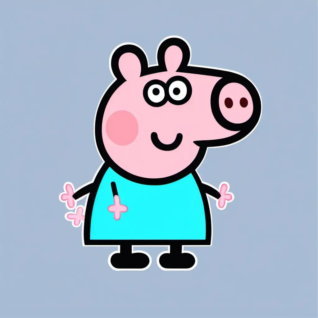 George Cartoon Icon from Peppa Pig Playful and Adorable Head Illustration