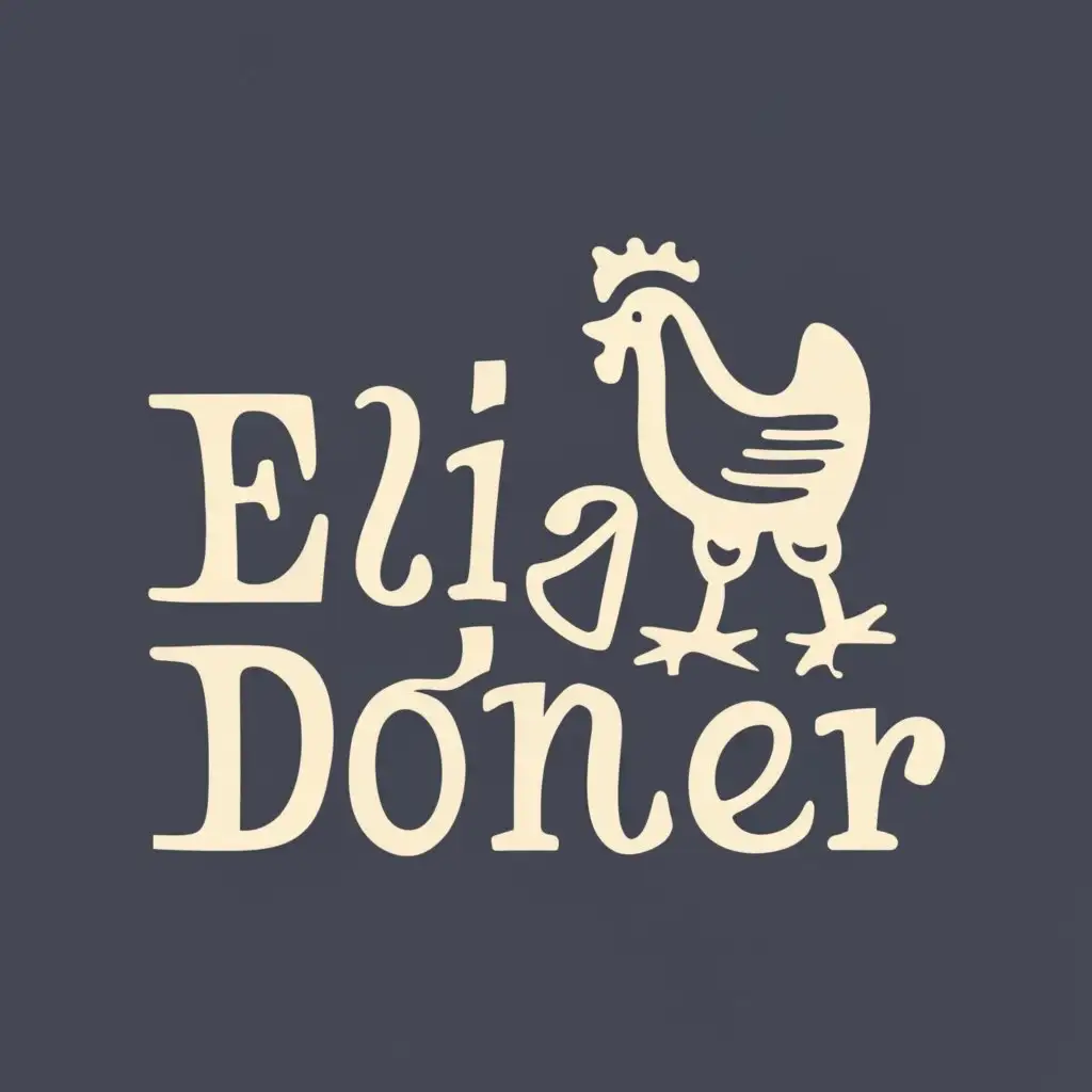 logo, chicken food, with the text "ELIAS DÖNER", typography, be used in Restaurant industry