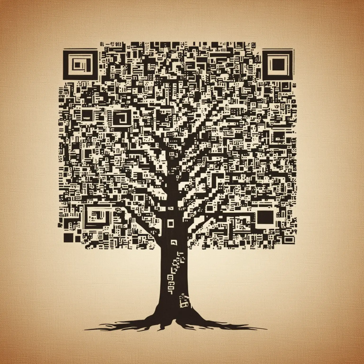Generate a QR Code design like a tree. That actually works. It relent to the word tree