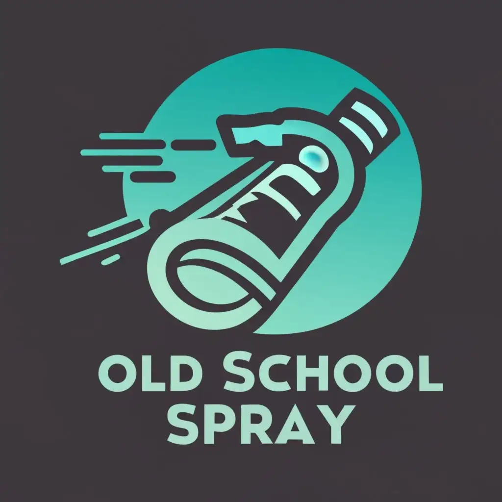 logo, PRESSURE WASHER, with the text "OLD SCHOOL SPRAY", typography