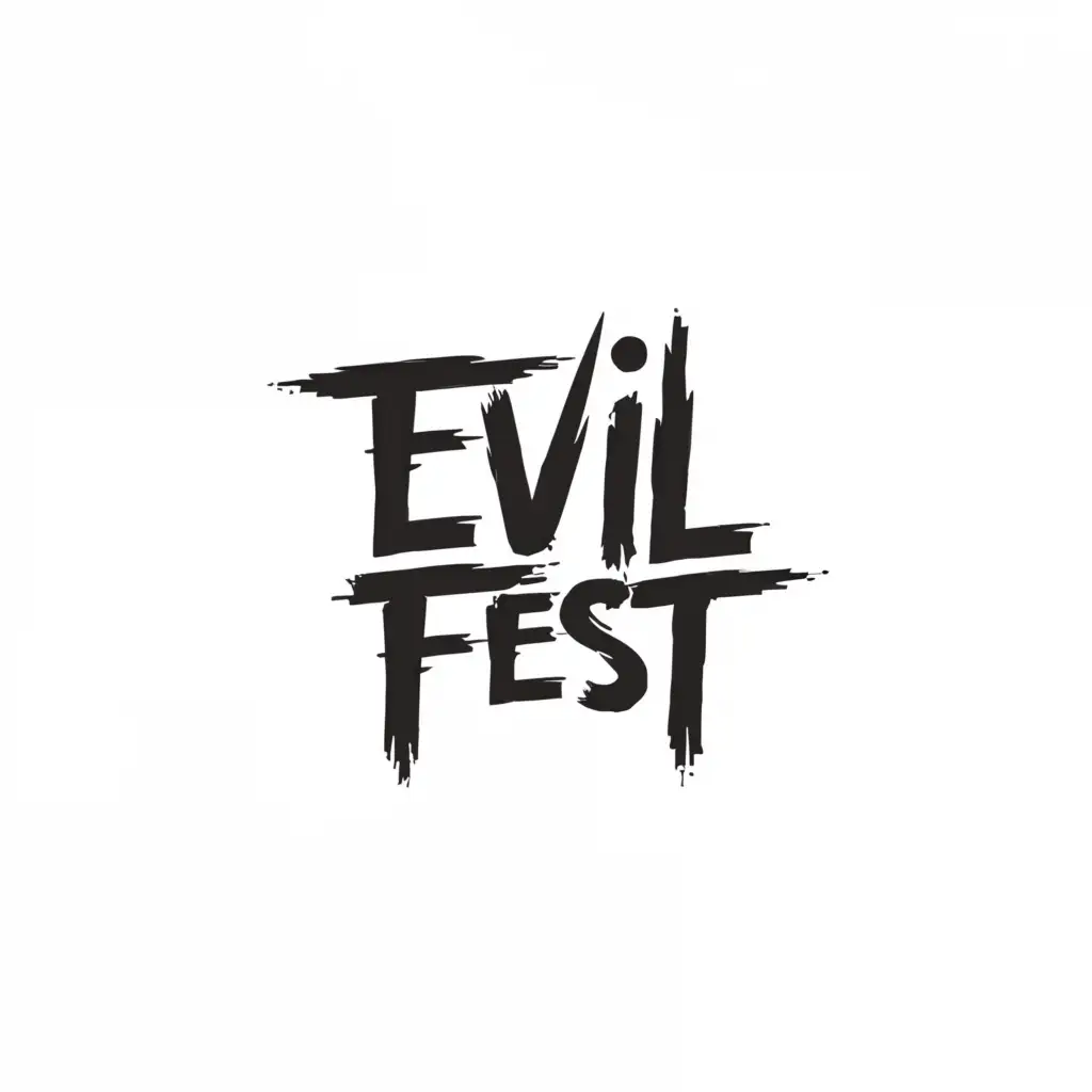 a logo design,with the text "Evil fest", main symbol:Evil, demon,Moderate,be used in Events industry,clear background