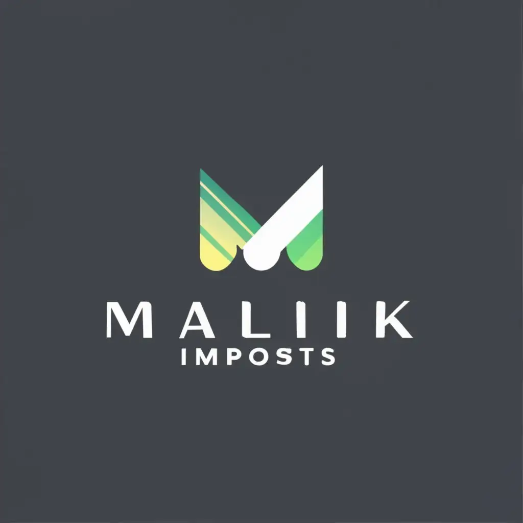 logo, Main symbol of the logo is electronics stuff, simple look, dynamic thinking, contrast and beautiful plus eye-catching, with the text "Malik Imports", typography