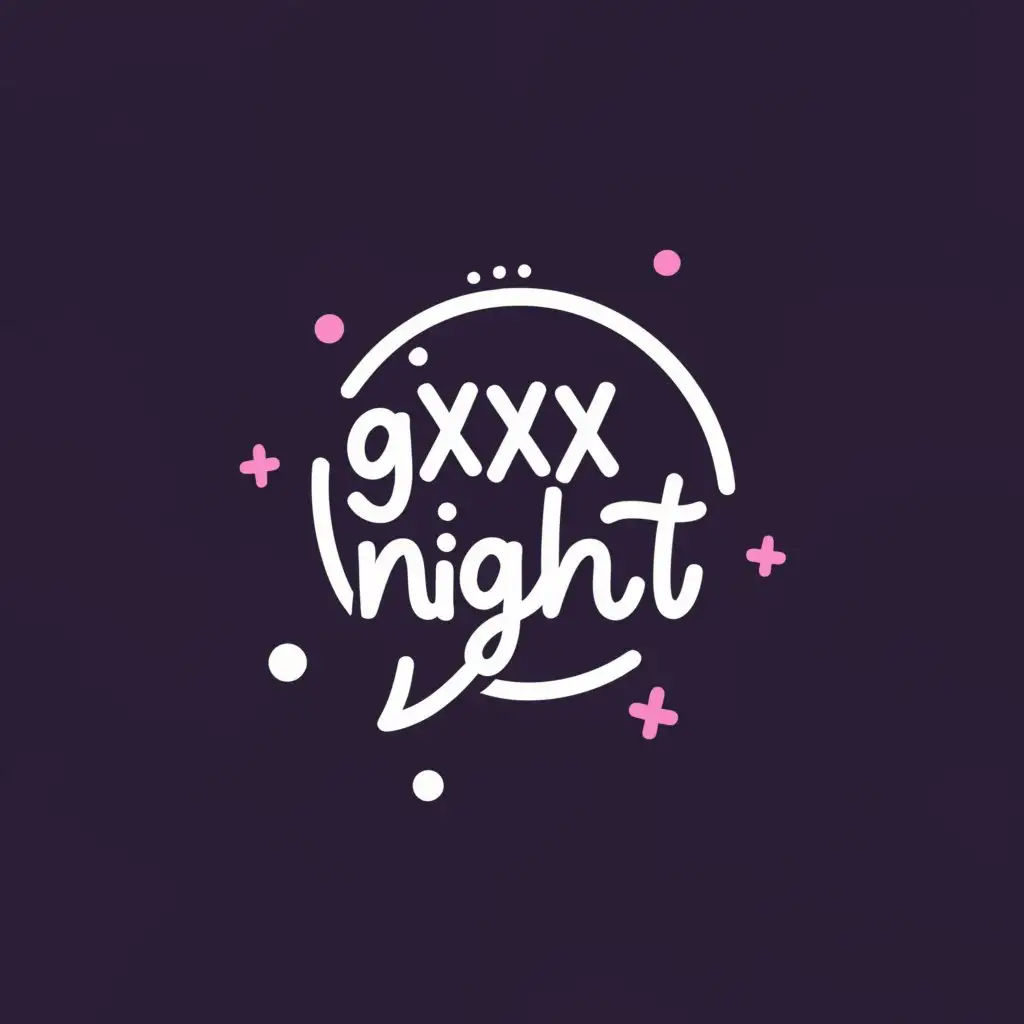 a logo design,with the text "gxxxnight", main symbol:Online Girls Chat with Boys,Moderate,clear background
