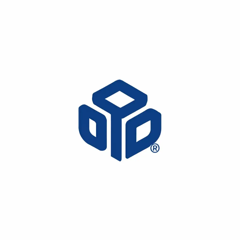 a logo design,with the text "OBB", main symbol:cube
blue color
,Minimalistic,clear background
