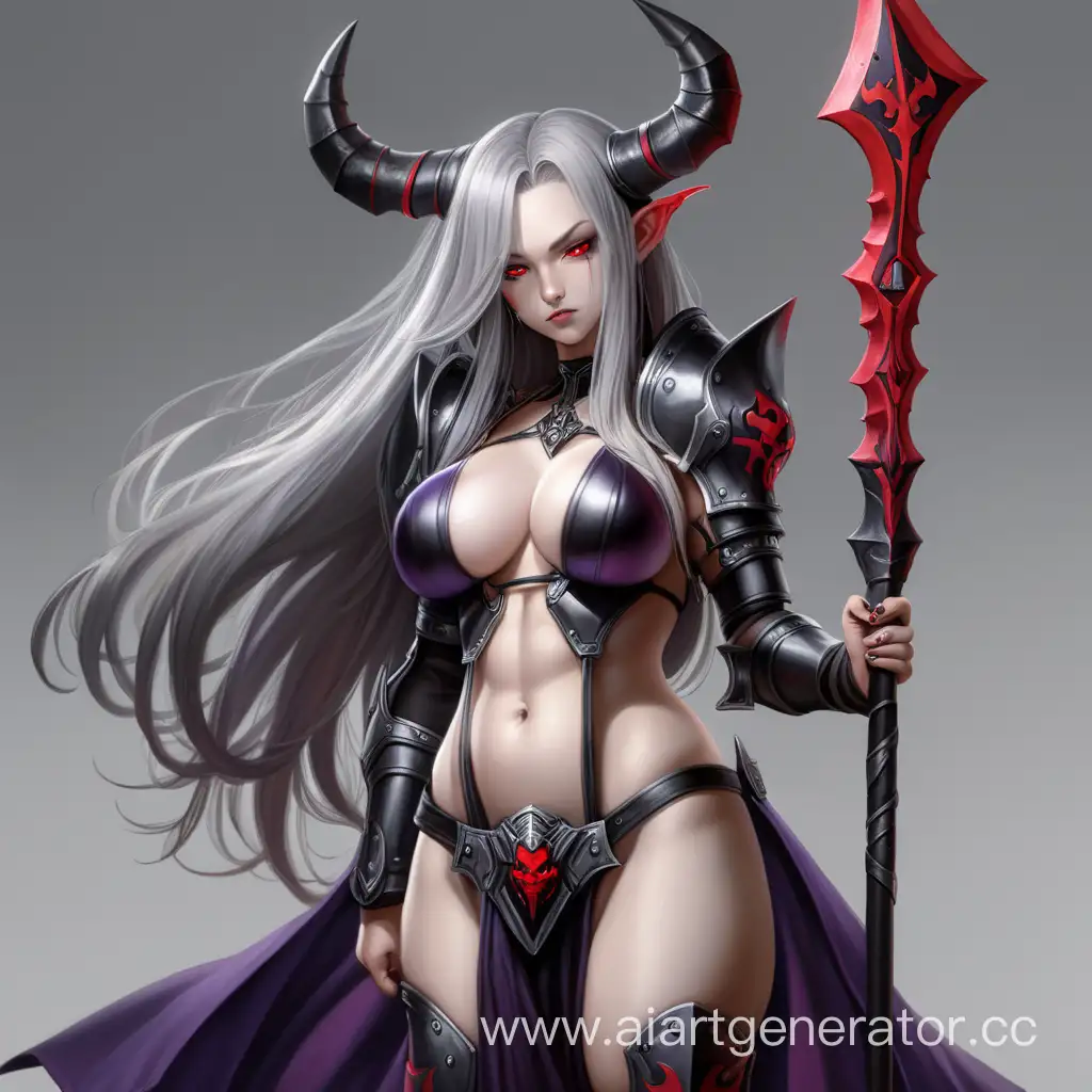 Seductive-Demoness-in-Enchanting-Armor-Wielding-Demonic-Spear