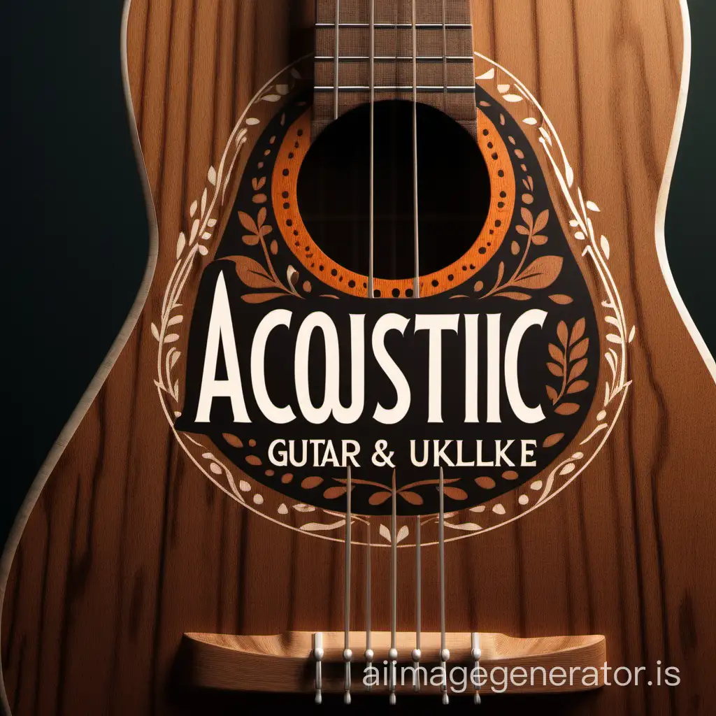 Branding for acoustic guitar and ukulele tutorial on Youtube. Folk, wood, friendly