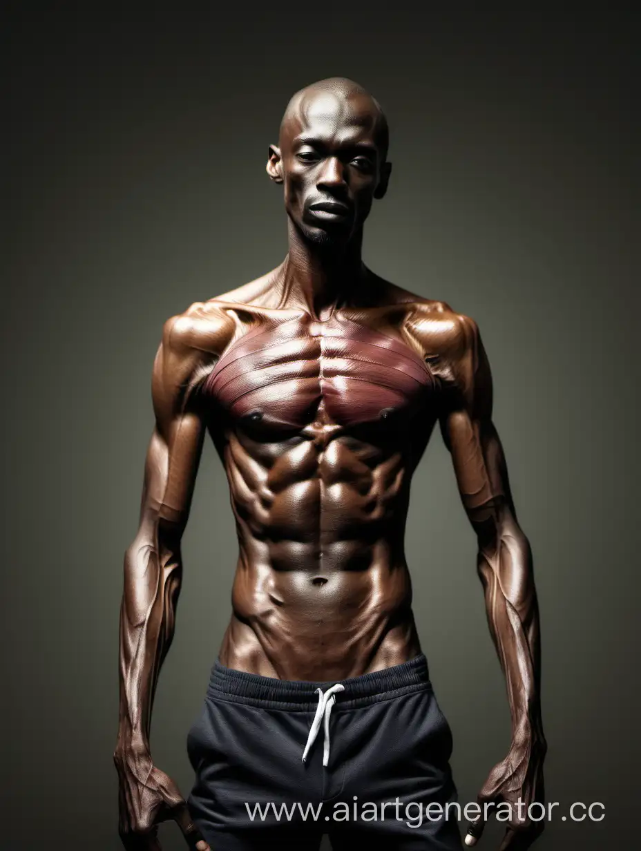 тело худого человека с мышцами

